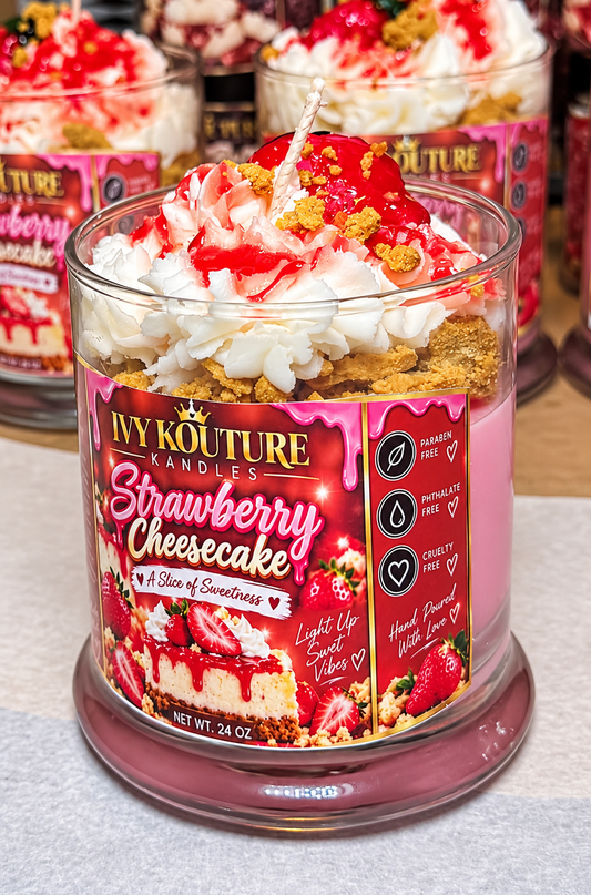 Strawberry cheesecake kandle